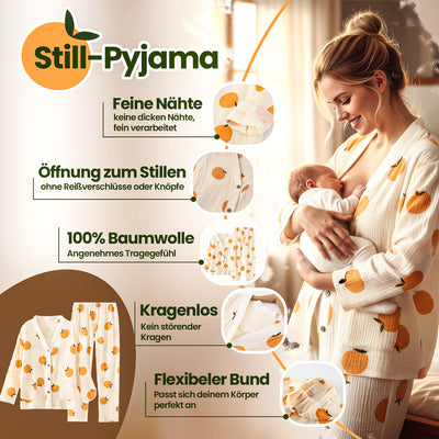 Still-Pyjama aus Baumwolle – Komfort & Stil für stillende Mütter